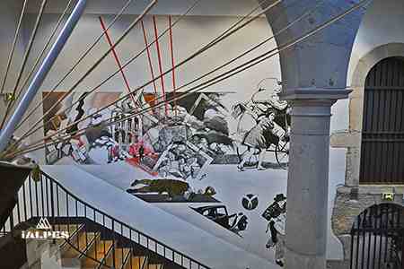 Musée de la résistance et de la déportation, Nantua, fresque murale